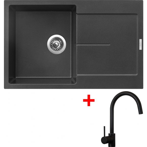Sinks ULTIMA 790 Metalblack + Vitalia černá matná - G11974