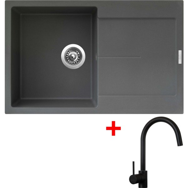 Sinks ULTIMA 790 Titanium + Vitalia černá matná - G11972