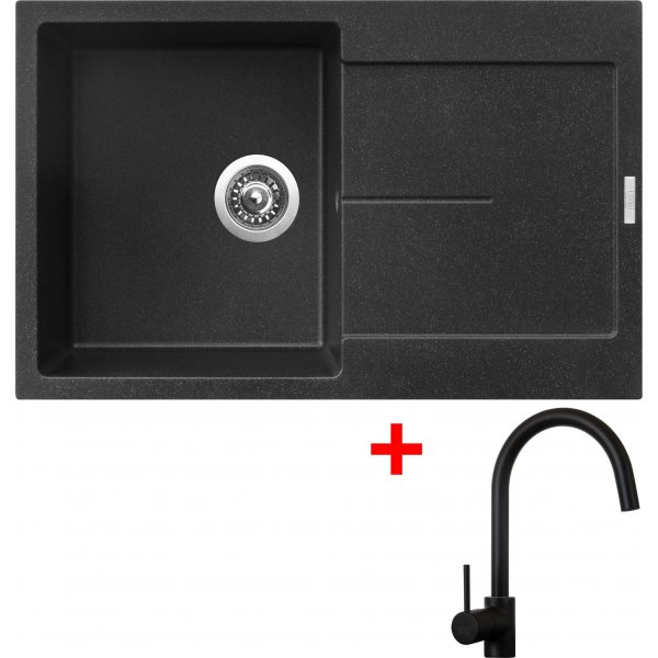 Sinks ULTIMA 790 Granblack + Vitalia černá matná - G11930