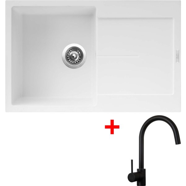 Sinks ULTIMA 790 Milk + Vitalia černá matná - G11928