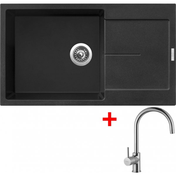Sinks ULTIMA 860 XXL Metalblack + Vitalia - G14274