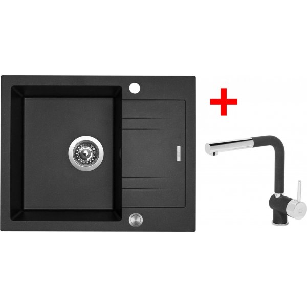 Sinks LINEA 600 XC Metalblack + Mix 3 P GR - G2074XC
