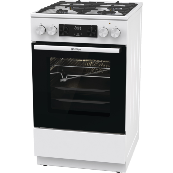 Gorenje Kombinovaný sporák GKS5C75WF, plynová deska, bílý