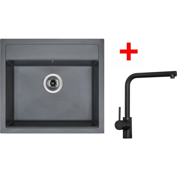 Sinks SOLO 560 Titanium + ELKA Černá matná - G23972