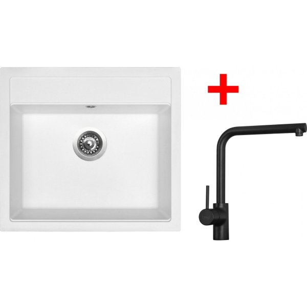 Sinks SOLO 560 Milk + ELKA Černá matná - G23928