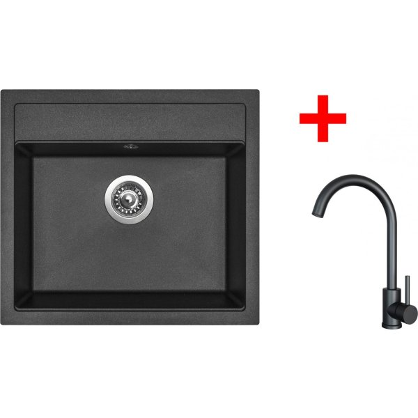 Sinks SOLO 560 Metalblack + ARCO černá matná - G23674