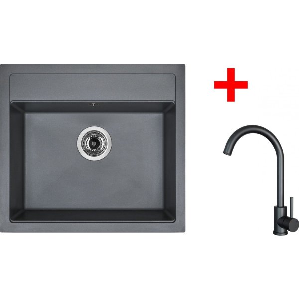 Sinks SOLO 560 Titanium + ARCO černá matná - G23672
