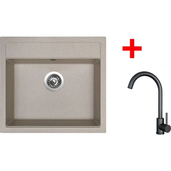 Sinks SOLO 560 Avena + ARCO černá matná - G23629