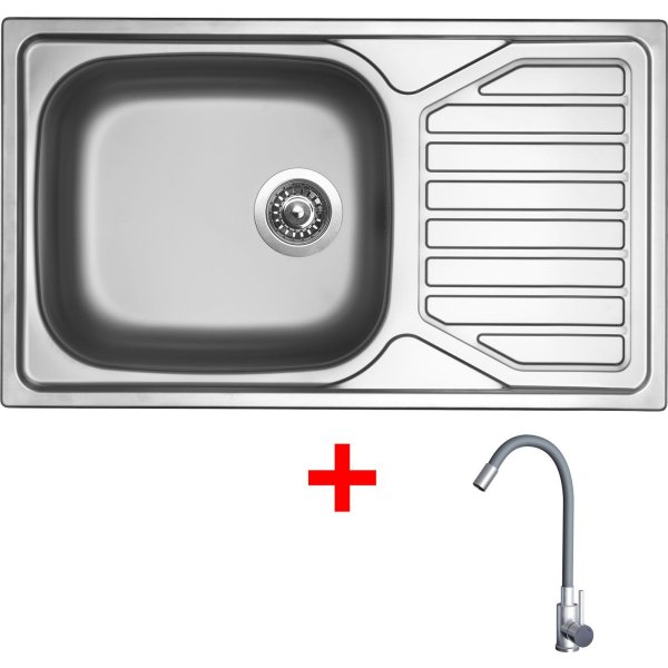 Sinks OKIO 860 XXL + ELASTA nerez/šedá - N145