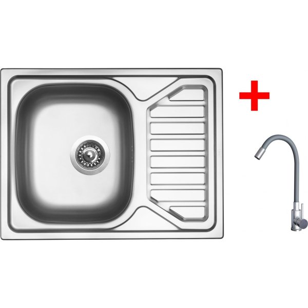 Sinks OKIO 650 + ELASTA nerez/šedá - N125