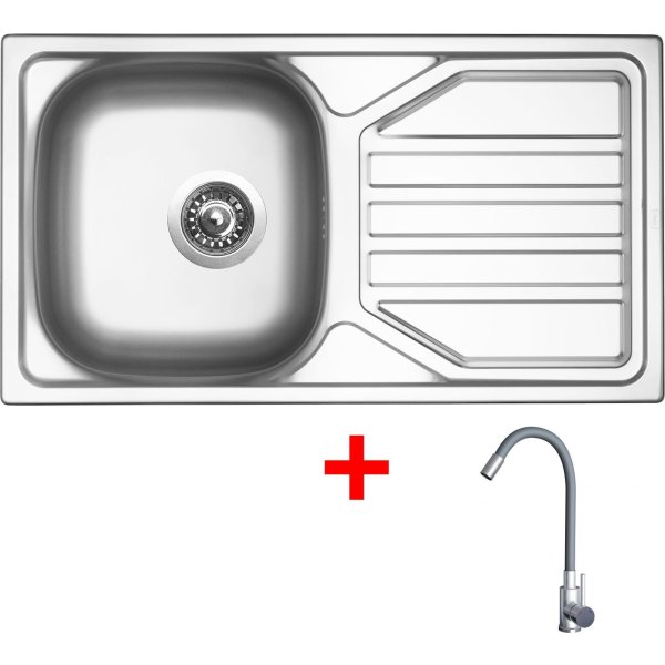 Sinks OKIO 780 + ELASTA nerez/šedá - N131