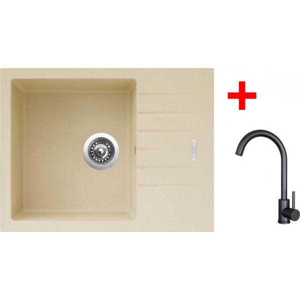 Sinks PERFECTO 650 Sahara + ARCO černá matná - G24450
