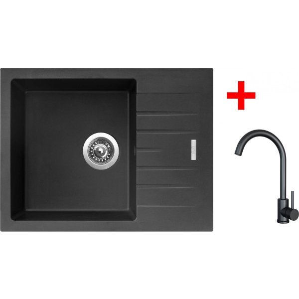 Sinks PERFECTO 650 Pureblack + ARCO černá matná - G24426