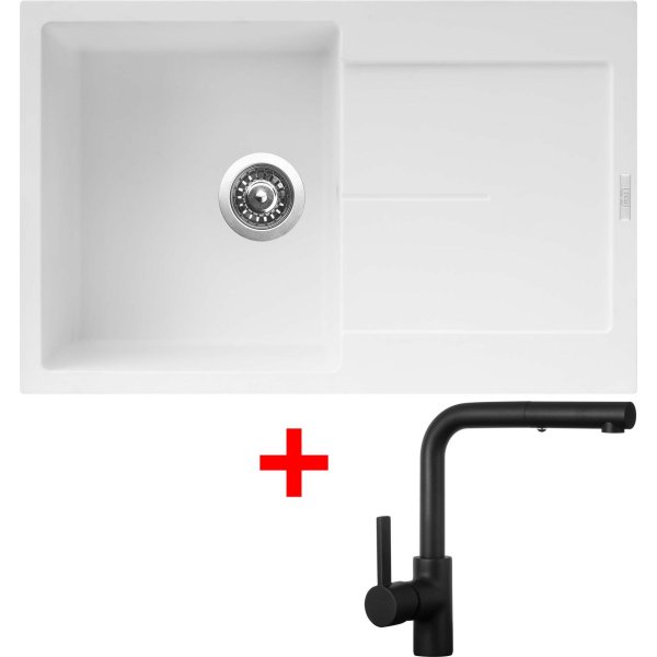 Sinks ULTIMA 790 Milk + ENIGMA S Černá matná - G25528