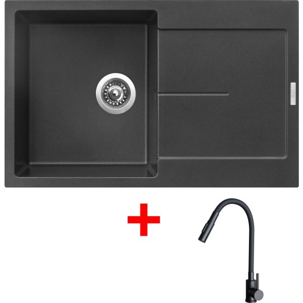 Sinks ULTIMA 790 Metalblack + ELASTA S černá matná - G25474
