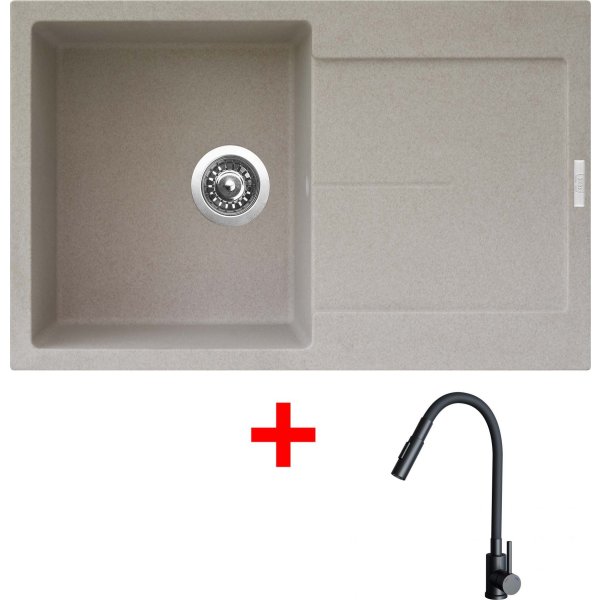 Sinks ULTIMA 790 Avena + ELASTA S černá matná - G25429