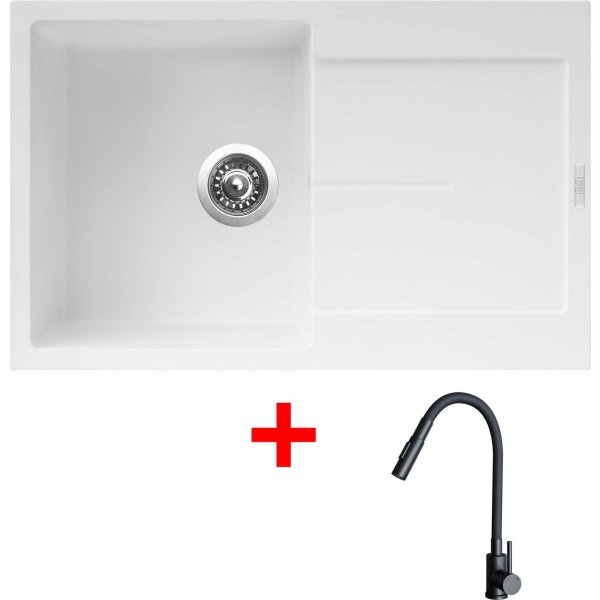 Sinks ULTIMA 790 Milk + ELASTA S černá matná - G25428
