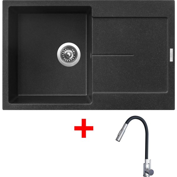 Sinks ULTIMA 790 Granblack + ELASTA S nerez/černá - G25330