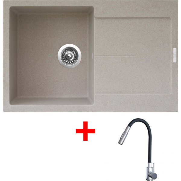 Sinks ULTIMA 790 Avena + ELASTA S nerez/černá - G25329