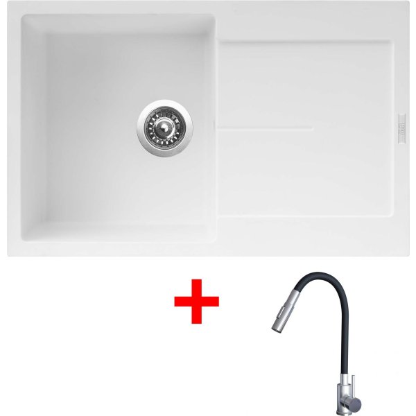 Sinks ULTIMA 790 Milk + ELASTA S nerez/černá - G25328