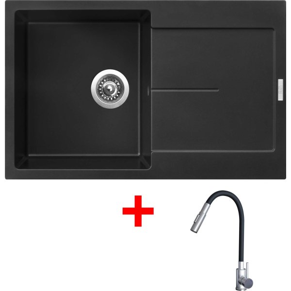 Sinks ULTIMA 790 Pureblack + ELASTA S nerez/černá - G25326