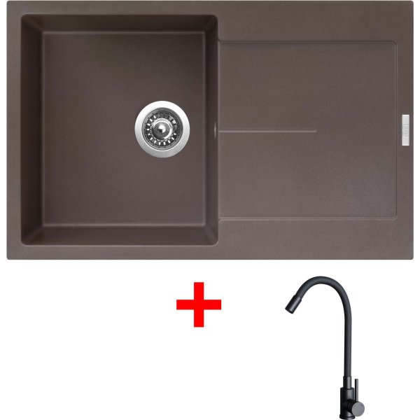Sinks ULTIMA 790 Marone + ELASTA černá matná - G25193