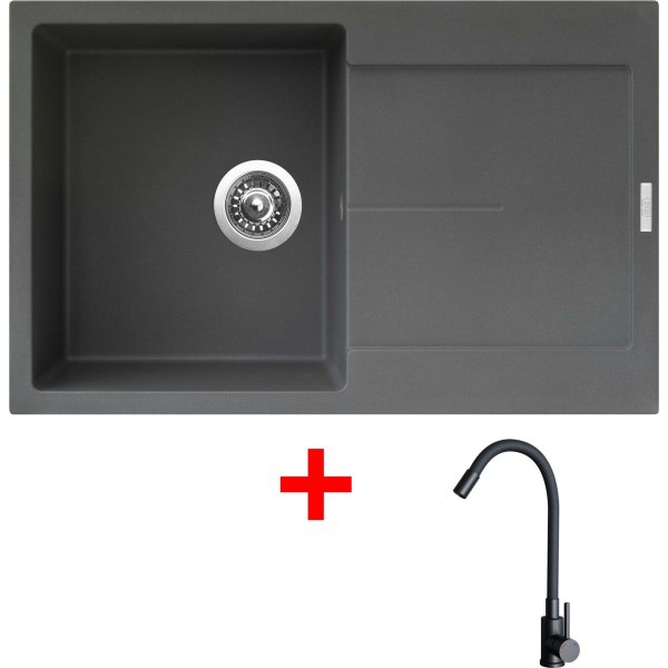 Sinks ULTIMA 790 Titanium + ELASTA černá matná - G25172