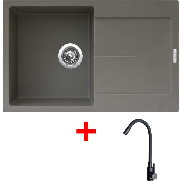 Sinks ULTIMA 790 Truffle + ELASTA černá matná - G25154