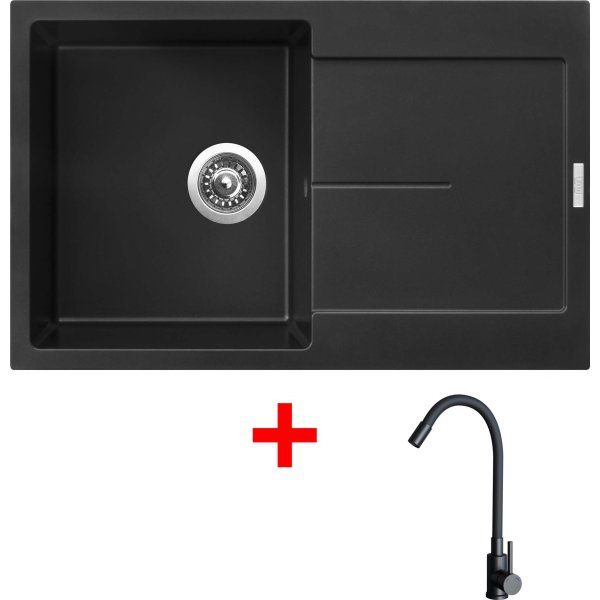 Sinks ULTIMA 790 Pureblack + ELASTA černá matná - G25126
