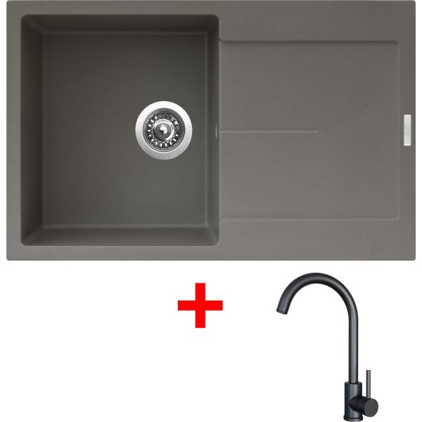 Sinks ULTIMA 790 Truffle + ARCO černá matná - G25054