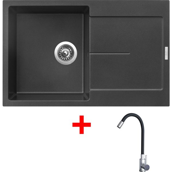Sinks ULTIMA 790 Metalblack + Elasta nerez/černá - G21974