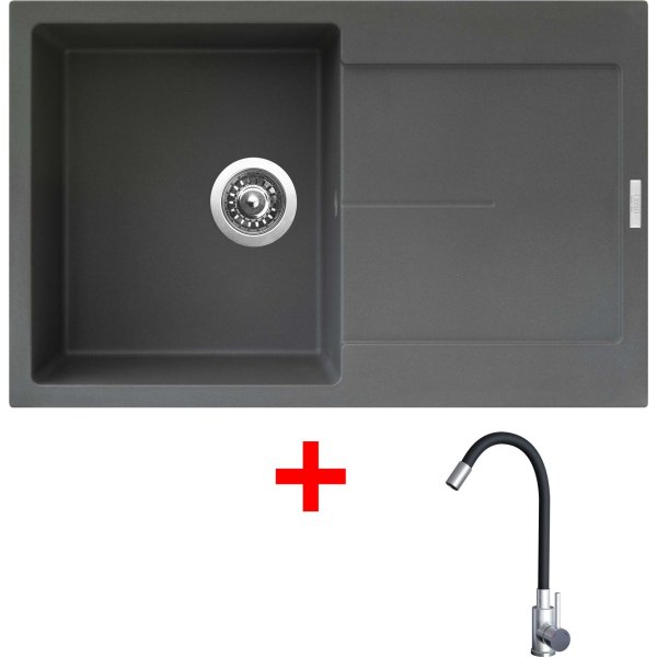 Sinks ULTIMA 790 Titanium + Elasta nerez/černá - G21972