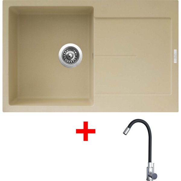 Sinks ULTIMA 790 Sahara + Elasta nerez/černá - G21950