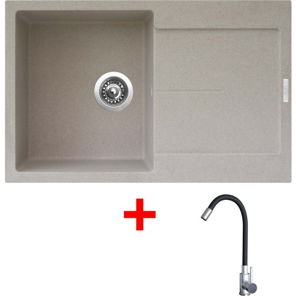 Sinks ULTIMA 790 Avena + Elasta nerez/černá - G21929