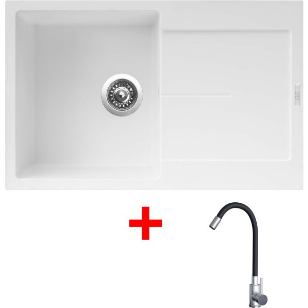 Sinks ULTIMA 790 Milk + Elasta nerez/černá - G21928