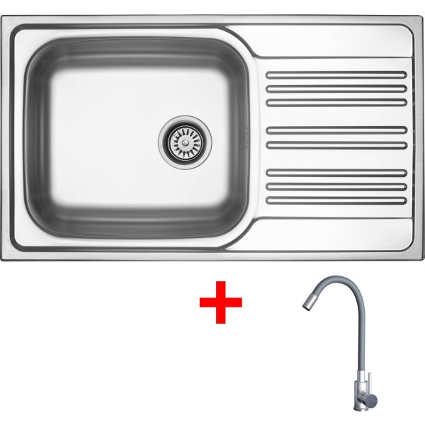 Sinks STAR 860 XXL + ELASTA nerez/šedá - N147