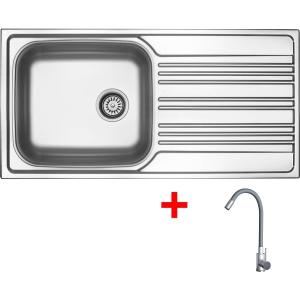 Sinks STAR 1000 XXL + ELASTA nerez/šedá - N149