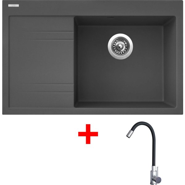 Sinks RIM 780 P Titanium + Elasta nerez/černá - G20972