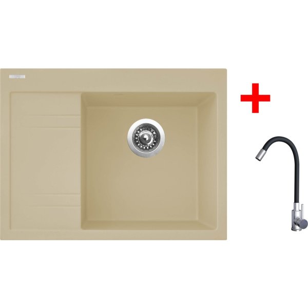 Sinks RIM 650 P Sahara + Elasta nerez/černá - G20550