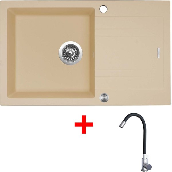 Sinks LINEA 780 XC Sahara + Elasta nerez/černá - G20750XC
