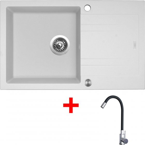Sinks LINEA 780 XC Milk + Elasta nerez/černá - G20728XC