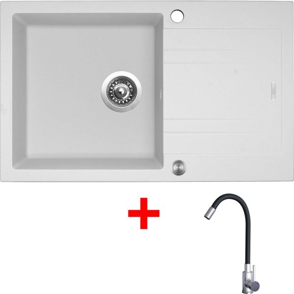 Sinks LINEA 780 XC Milk + Elasta nerez/černá - G20728XC