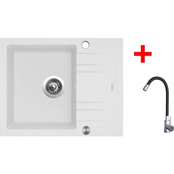 Sinks LINEA 600 XC Milk + Elasta nerez/černá - G20328XC