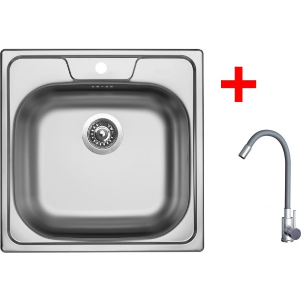 Sinks CLASSIC 480 + ELASTA nerez/šedá - N111