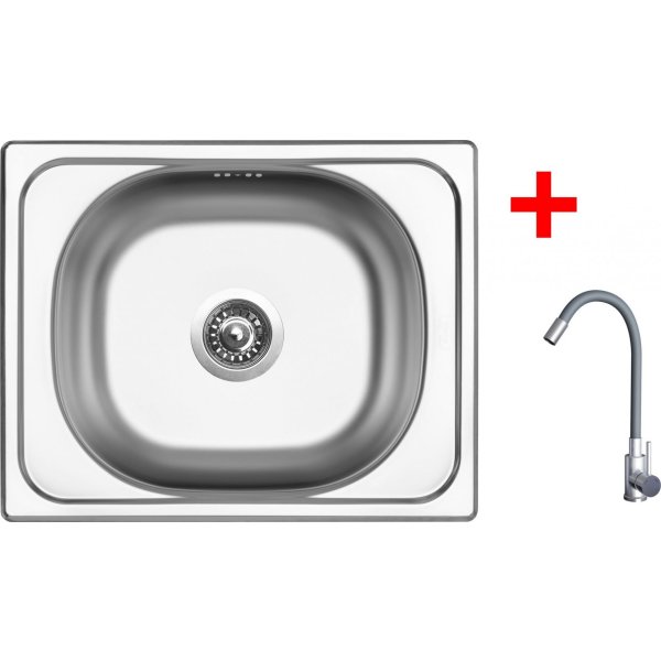 Sinks CLASSIC 500 + ELASTA nerez/šedá - N109