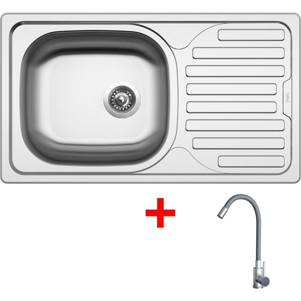 Sinks CLASSIC 760 + ELASTA nerez/šedá - N129