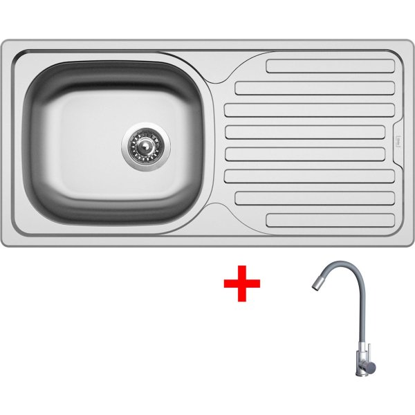 Sinks CLASSIC 860 + ELASTA nerez/šedá - N141