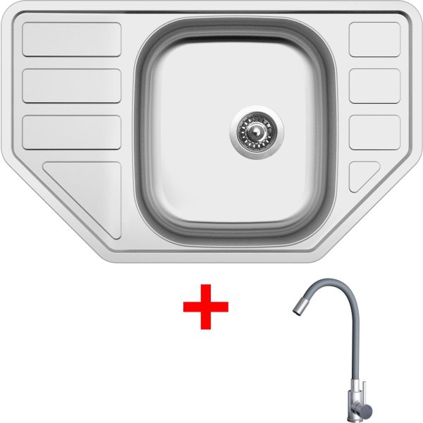 Sinks CORNO 770 + ELASTA nerez/šedá - N155