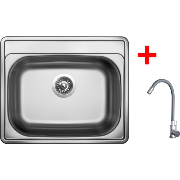 Sinks COMFORT 600 + ELASTA nerez/šedá - N115