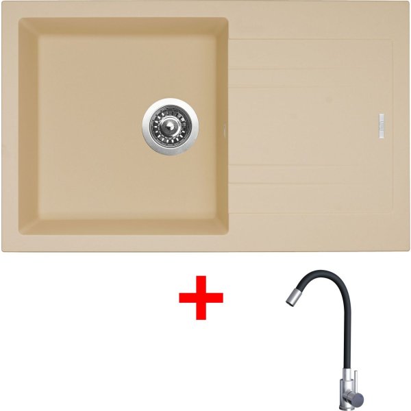 Sinks LINEA 780 Sahara + Elasta nerez/černá - G20750